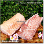 Pork LOIN SKIN OFF frozen Local Premium WHOLE CUTS +/- 4.5kg (price/kg) PREORDER